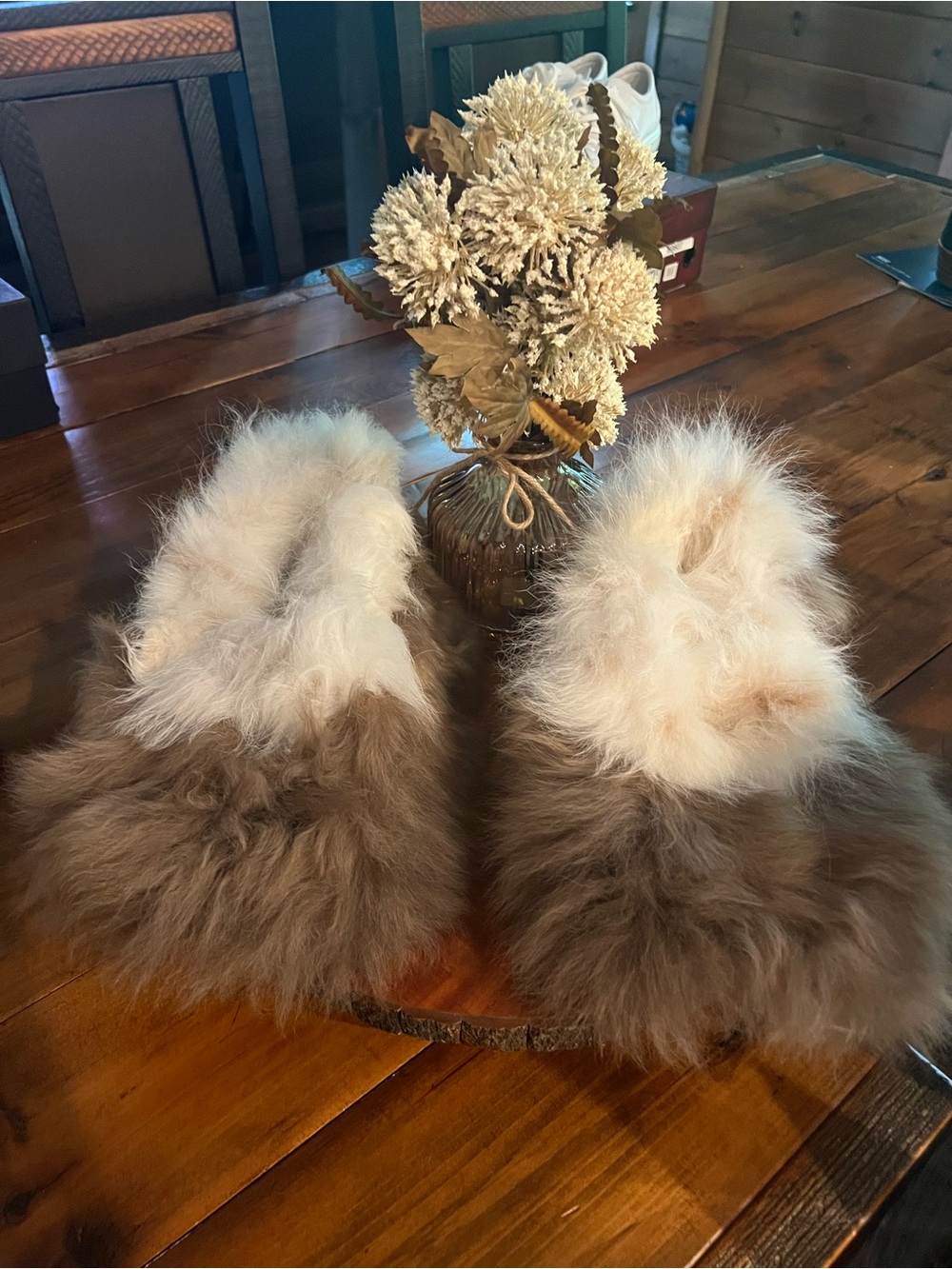 Ultra-Plush Handmade Alpaca Fur Slippers Size 43 -10 New No Tags